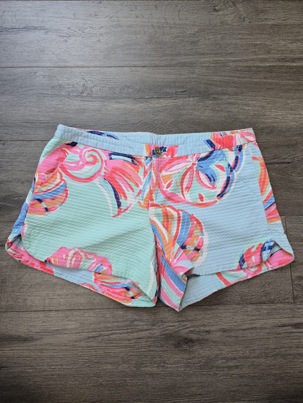 Lilly Pulitzer Shell On The Rocks Print Shorts Size 2 Beach Resort Travel Cruise